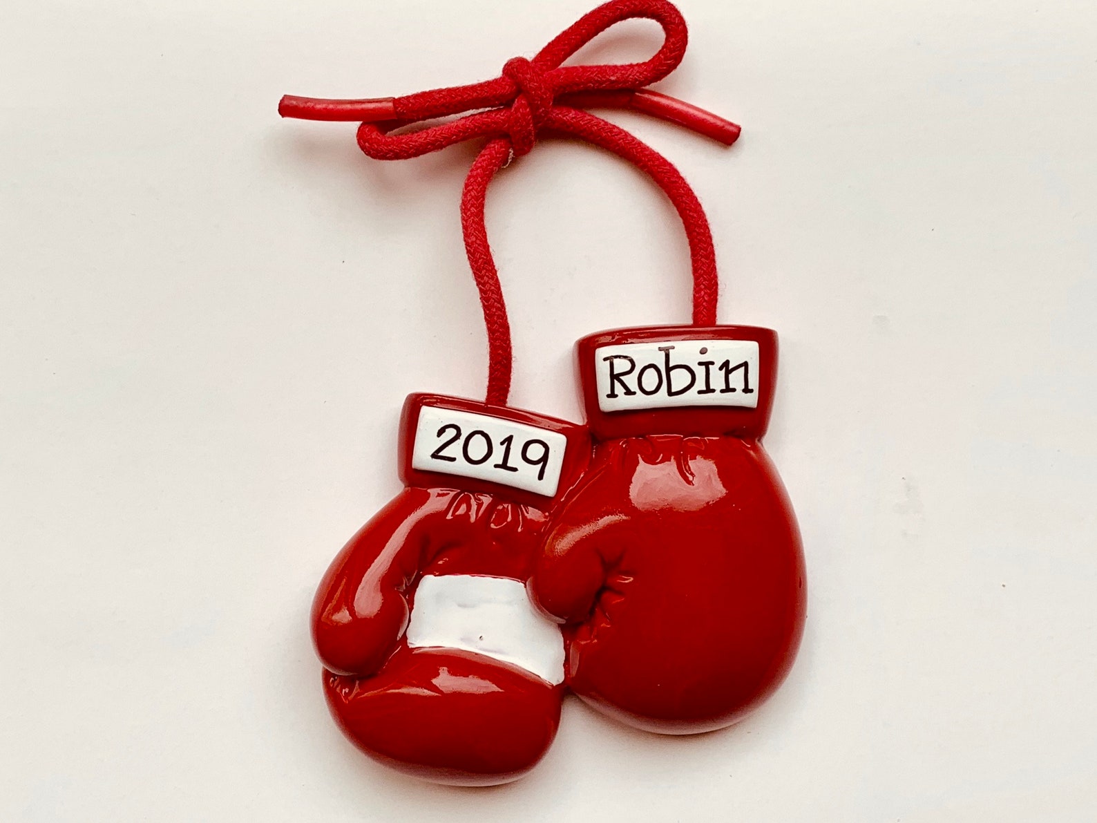 Red Boxing Gloves Personalized Christmas Ornament Wrestling - Etsy