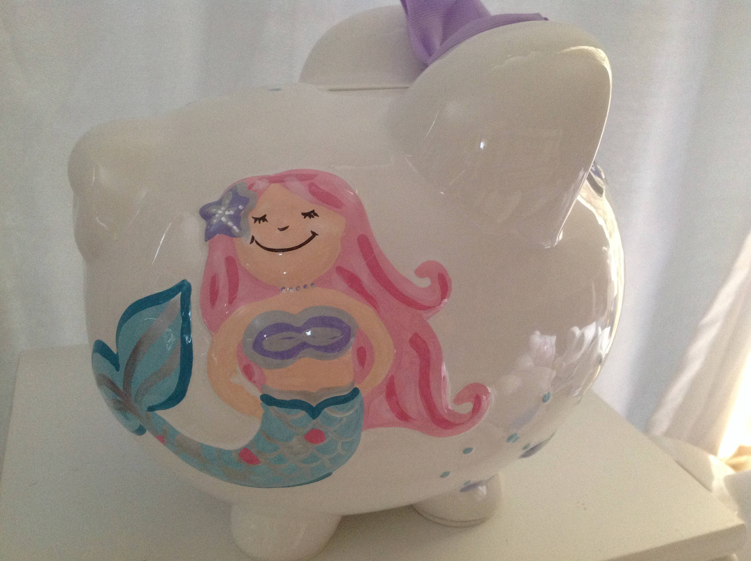 Personalized Large Piggy bank Mermaid Under the Sea Baby Etsy