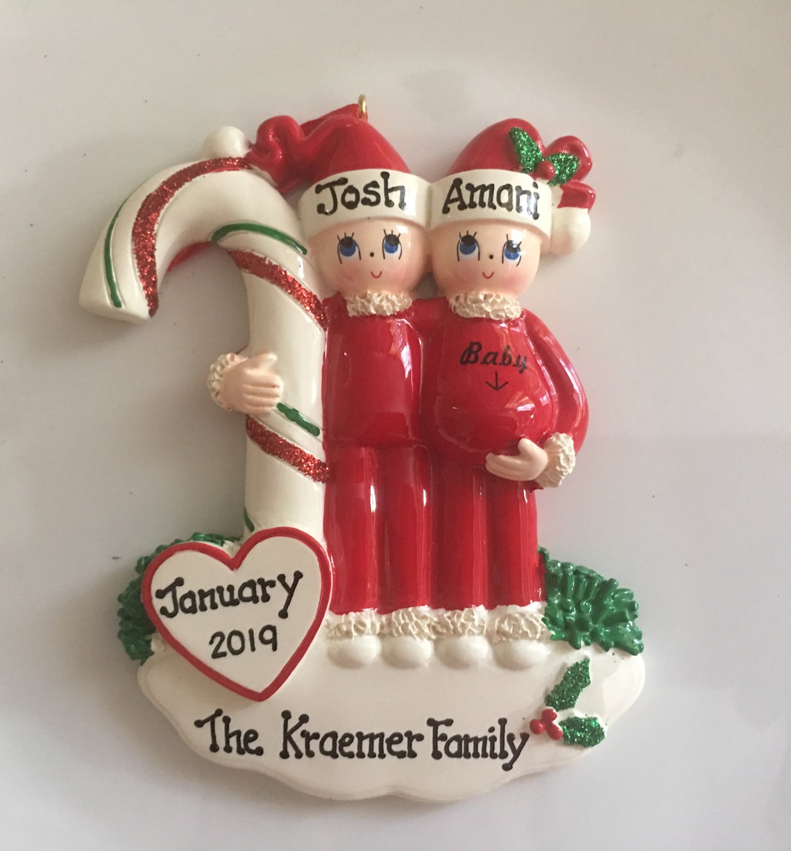 Pregnant Christmas Ornament 