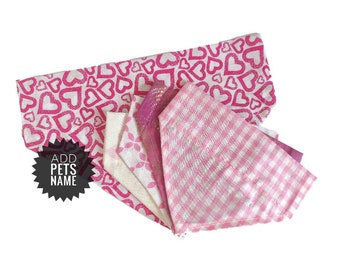 Floral Pink Pet Bandana | Collar Slip-On Neckerchief for Dogs, Cats