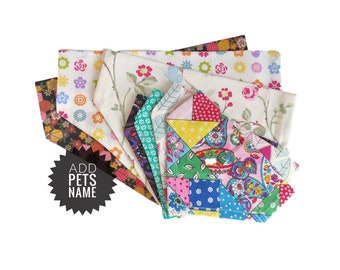 Pet bandana  |  Dog bandana  |  Cat bandanna  |  Pet neckerchief  |  Custom pet bandana  |  floral pet accessories