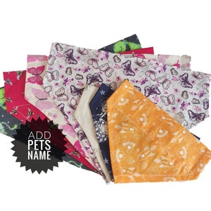 Personalised pet bandana  |  Dog bandana  |  Cat bandanna  |  Pet neckerchief  |  Custom pet bandana  |  boy girl dog pet accessories