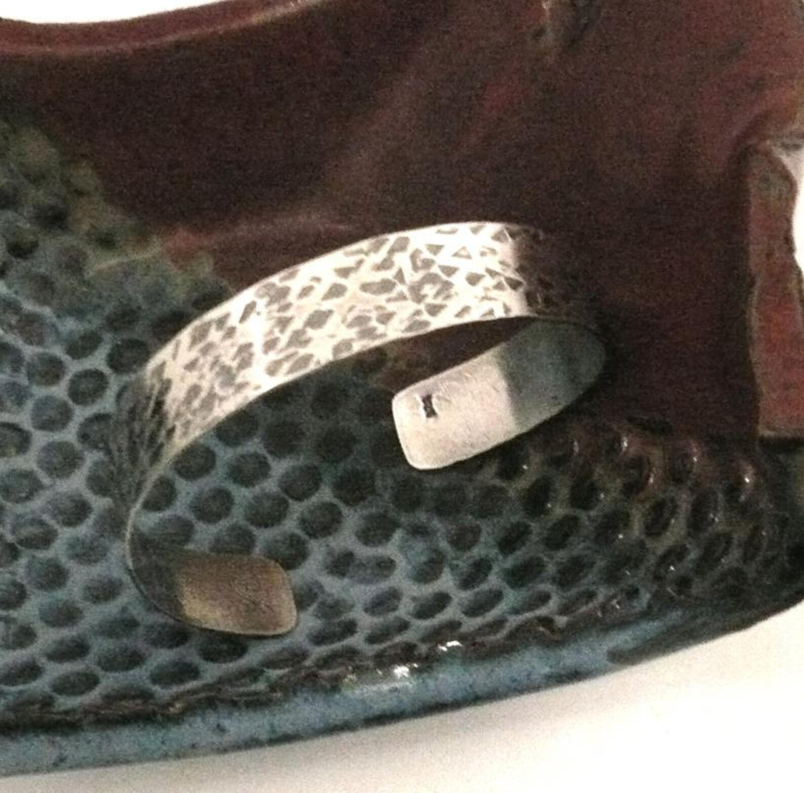 Hammered Sterling Silver Cuff Bracelet Etsy