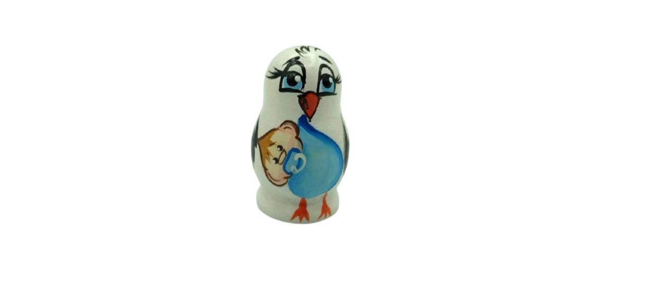 Magnet Cigogne avec Bébé