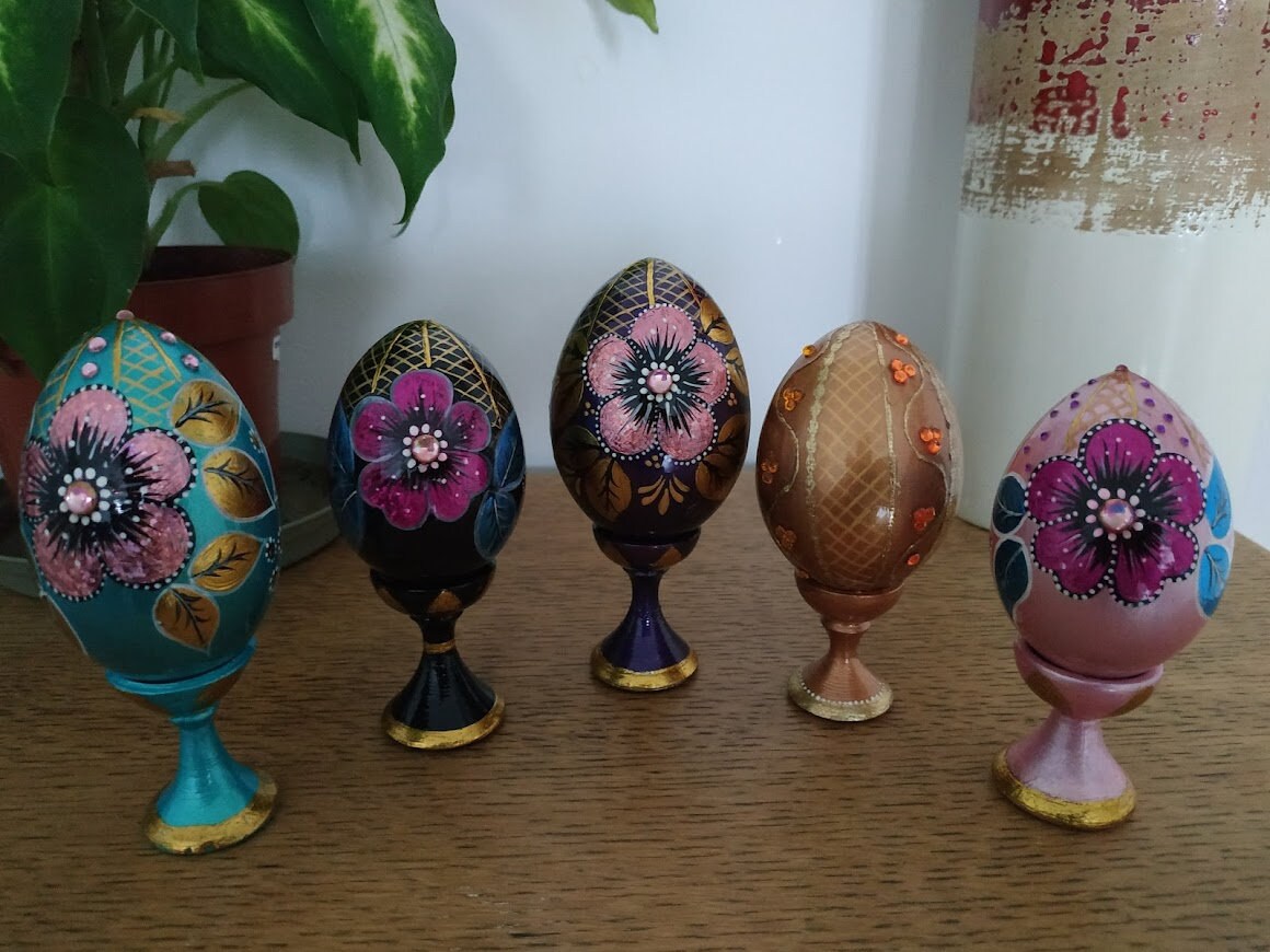 Œuf de Pâque , Décoration Style Fabergé, Artisanat Russe