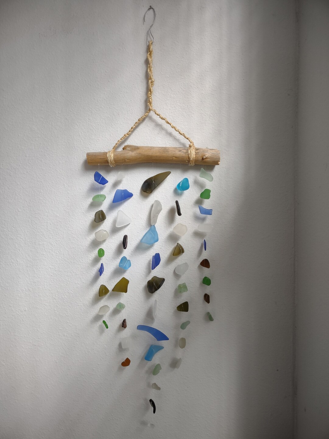 Mixed Sea Glass Suncatcher Windchime Etsy