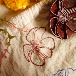 Sello de madera con forma de flor de Pulmeria, estampado de vestido de playa hawaiano, tela, cerámica, sellos florales para jabón, sello de contorno de flor, impresión en bloque