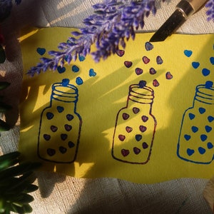 Heart Jar houten stempels, liefdesverjaardag plakboek ambachtelijke stempels, kleine stempels voor doe-het-zelf-wenskaarten, inpakpapier, stoffen bedrukking