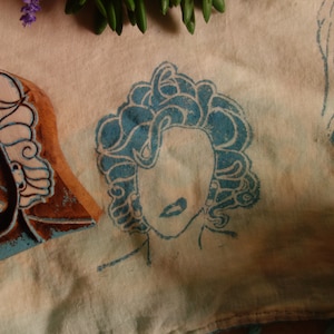 Sellos de madera con patrón textil de Madonna de la India para impresión en bloque, cerámica, recuerdo, artesanía de papel sostenible, cantante pop estadounidense