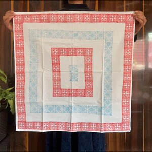 Medieval Flour Sack Kitchen Towel Wooden Block Printed tea towel 100% organic cotton Table Napkin, Hand Painted dish towel Kitchen Decor