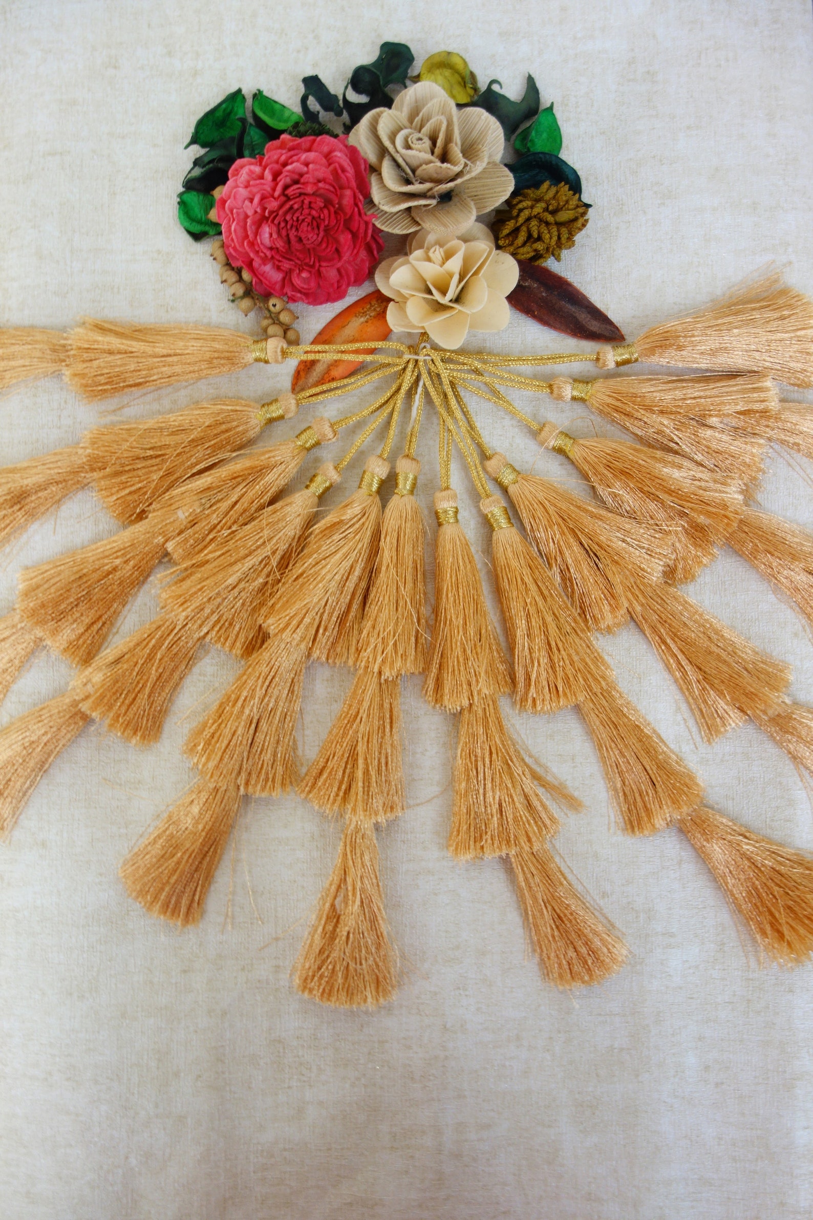 Pale Yellow Colour Tassels Set of 12 Dull Golden Colour Etsy