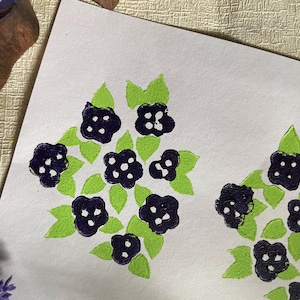 Tampon indien en bois en forme de fleur, motif printanier, savon indien en céramique, taille personnalisée, motif floral durable et respectueux de l'environnement, lot de deux tampons