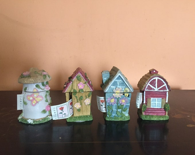 Vintage Resin Stamp Roll Dispenser/ Choice of 1/decorative Stamp