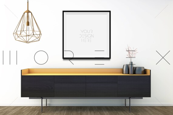 Styled Stock Photography Square Frame Mockup Black