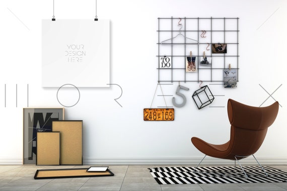 Styled Stock Photography Square Poster Mockup Digital