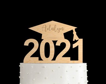 Custom Graduation Party Cake Topper,Congrats name cake topper,personalized graduation topper,2021 Graduation Cake Topper,congrats topper,745