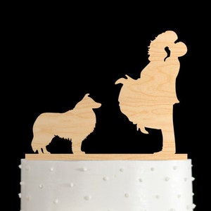 Decorazione per torta a forma di Rough Collie, regali a forma di Rough Collie, decorazione per torta nuziale con cane, decorazione per torta a forma di cane, decorazione per torta nuziale a forma di cane, 885