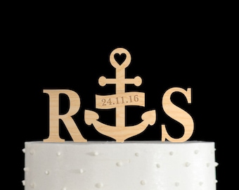 Navy wedding cake topper,navy wedding,Anchor wedding cake topper,anchor cake topper,nautical wedding cake topper,nautical cake topper,597