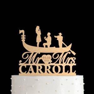 Venice cake topper,gondola wedding cake topper,gondola cake topper,travel cake topper,travel wedding cake topper,travel wedding topper,710