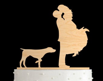 Pointer hunting dog,pointer dog,german shorthaired pointer,wedding cake topper with dog,dog cake topper,dog wedding cake topper,792
