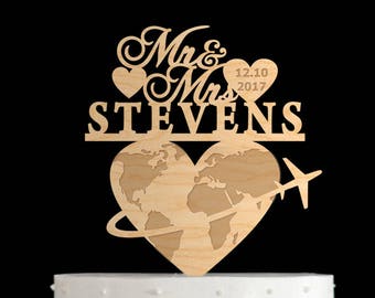 Travel wedding cake topper,travel cake topper,travel wedding cake,travel toppers,travel themed cake topper,travel cake topper wedding,69717