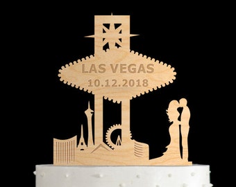 Las vegas wedding cake topper,Las vegas cake topper,Las vegas wedding,Las vegas sign cake topper,cake topper wedding,wedding cake topper,778