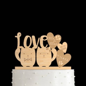 Adorno para tarta de boda con forma de gato, adorno para tarta de gato, adorno para tarta de gato, adorno para tarta de boda con gato, adorno para tarta de boda con gato, 509