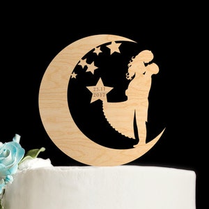 Moon wedding cake topper,Moon cake topper,star cake topper,wedding cake topper,moon cake topper wedding,cake topper,cake topper wedding,578
