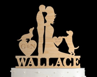 Dachshund,golden retriever,Dog cake topper,cake topper with dog,dog wedding cake topper,dog cake toppers,dachshund wedding cake topper,980