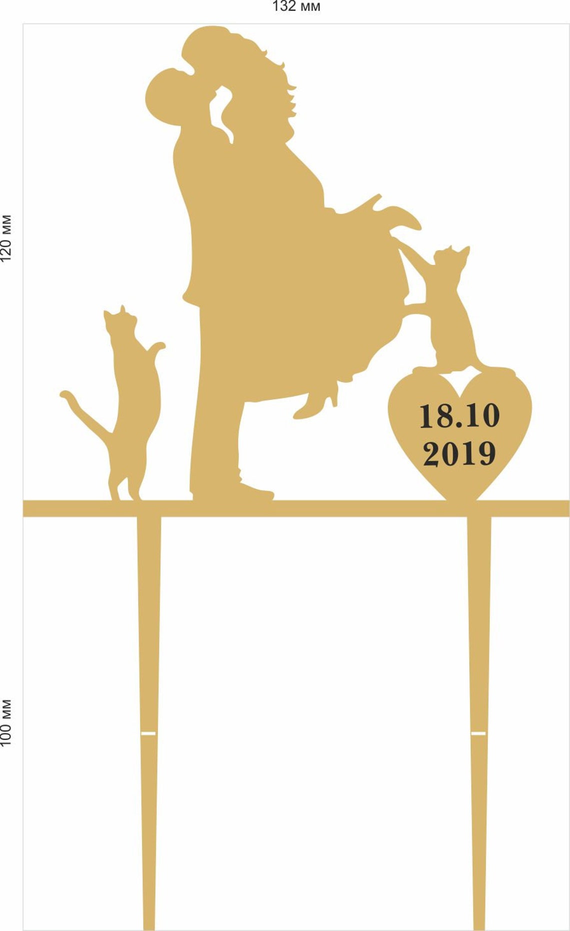 Cat cake toppercat cake topper weddingcat cake toppers for Etsy