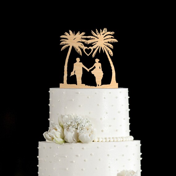 Seashell Cake Topperbeach Wedding Cake Toppertropical Etsy