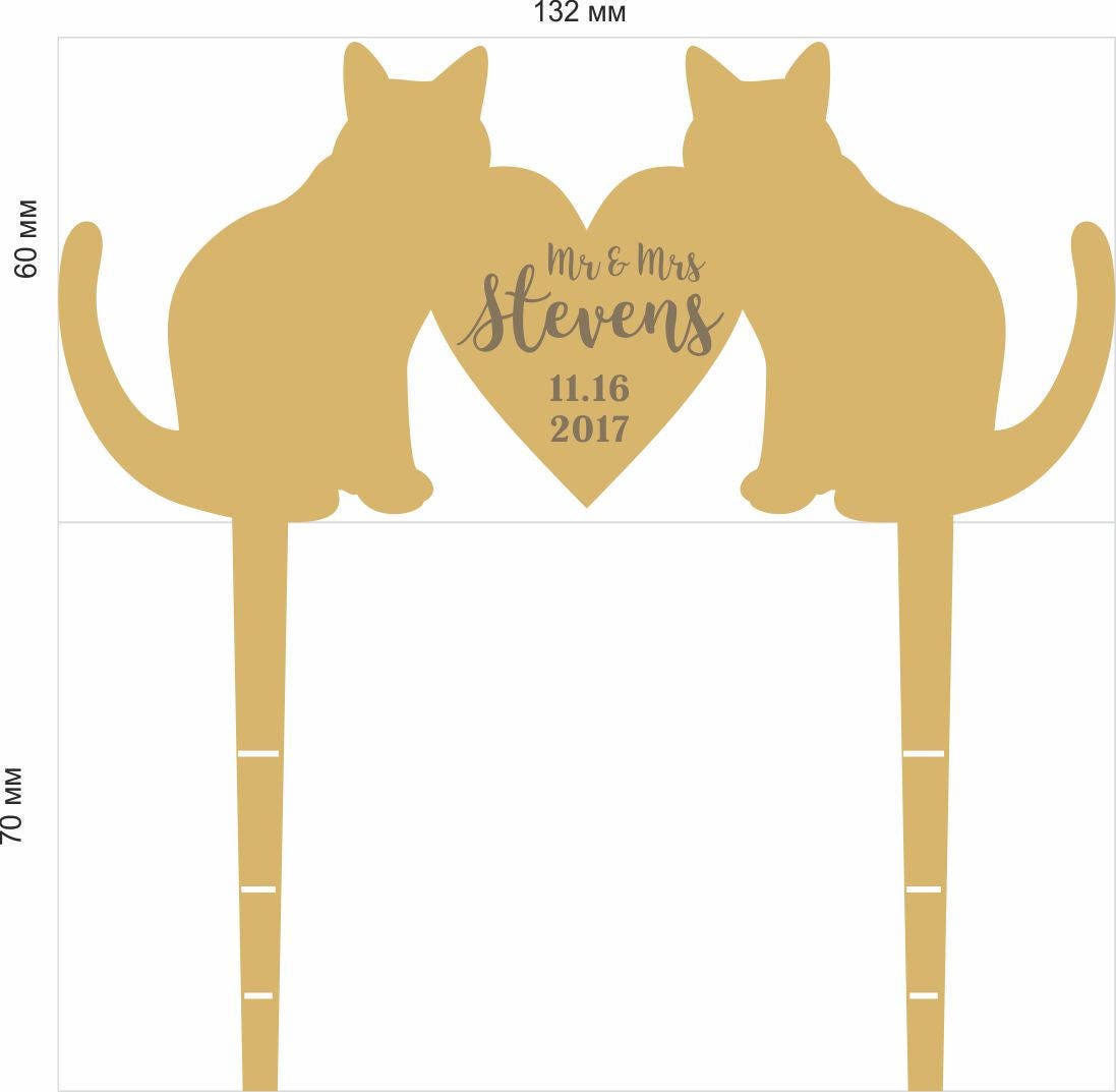 Cat Wedding Cake Toppercat Cake Toppercake Topper Catcake Etsy