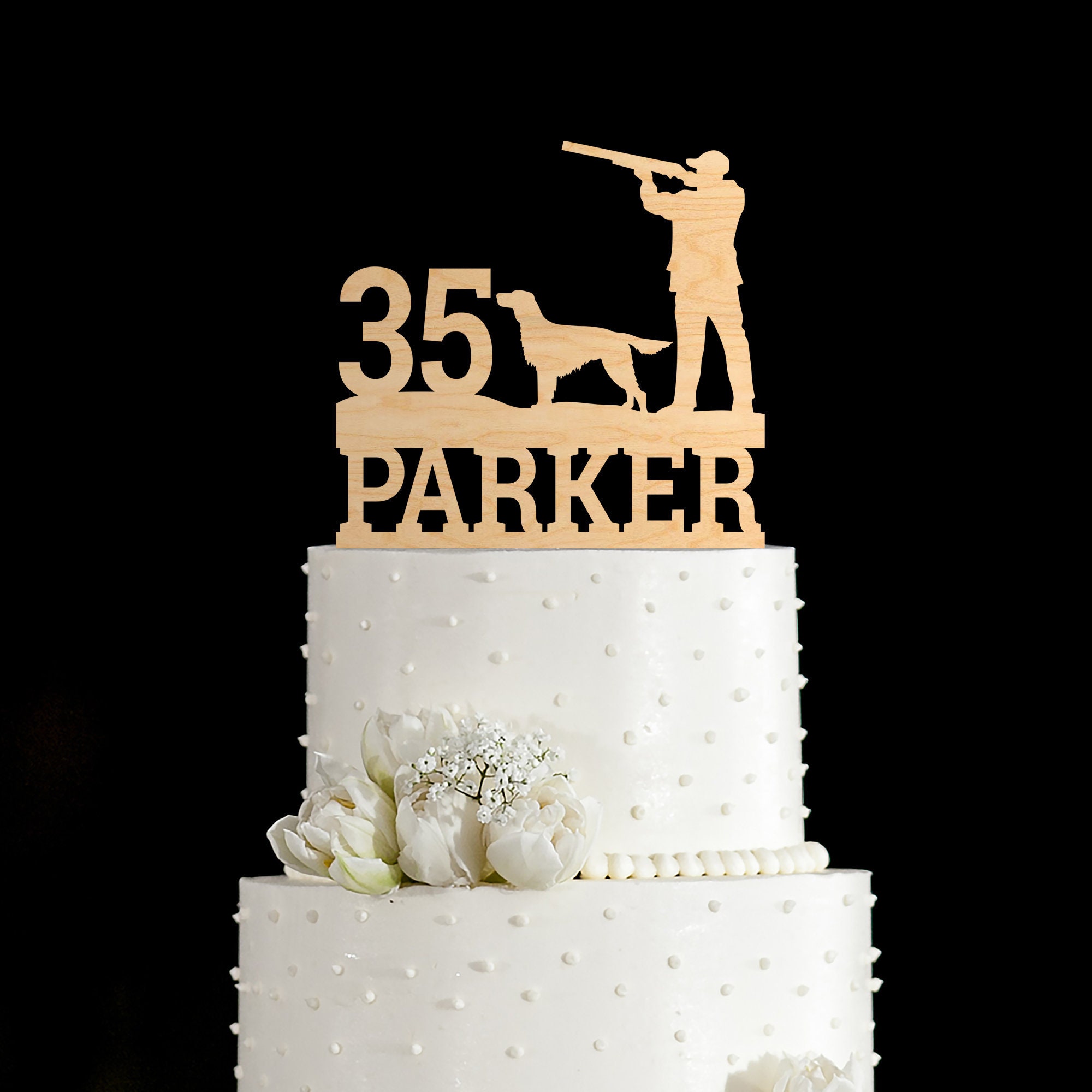 Joyeux Anniversaire Canard Chasse Nom Gateau Topper Avec Etsy