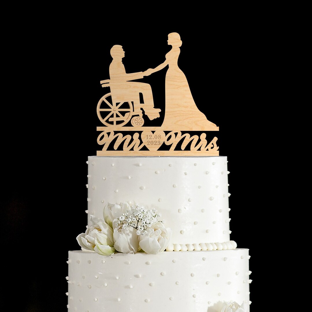 Custom Wheelchair Wedding Cake Topper,special Needs Topper,groom in ...