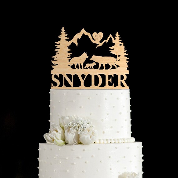 Topper De Gateau De Mariage De Loup Topper De Gateau De Loup Etsy