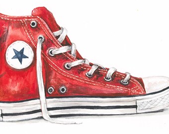 Red converse art deals
