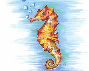 Sea Horse Print