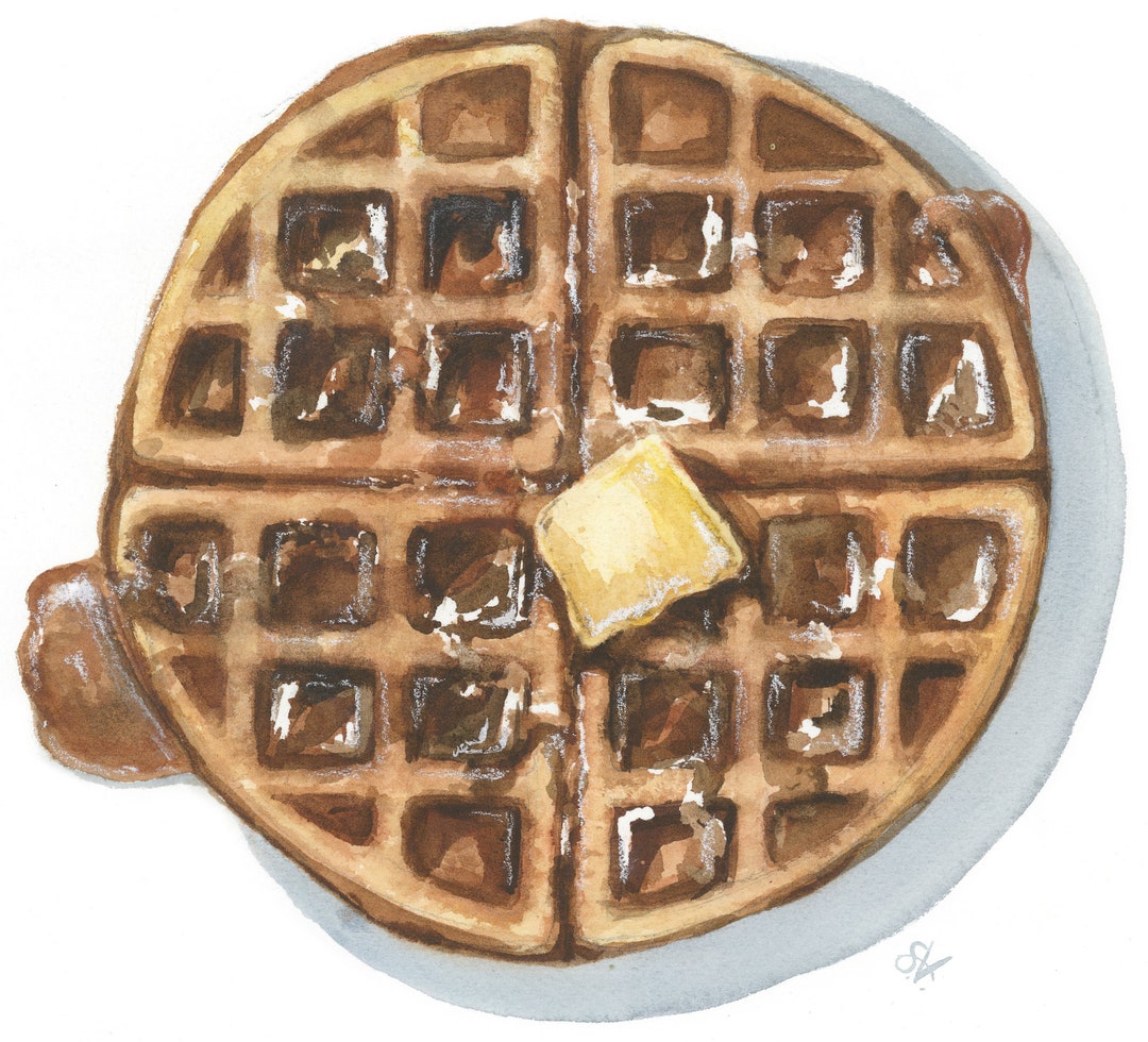 Watercolor Painting Waffle Print - Etsy