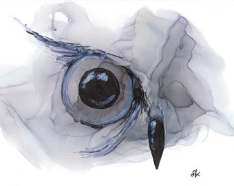 Ink Owl Eye Print