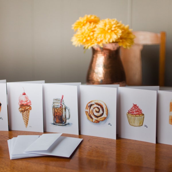 Sweet Treats Watercolor cards