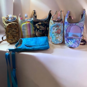 Wasserflaschen-Schultertasche mit verstellbarem Umhängeriemen, praktischem Geldbörsenfach vorne, Taschen für Handy, Ausweis, Schlüssel, perfekt fürs Fitnessstudio!