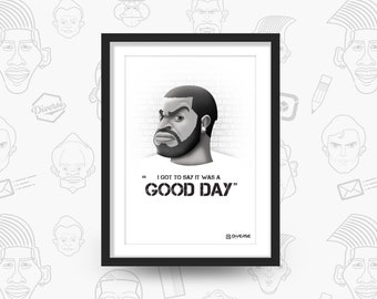 Ice Cube - I Got To Say It Was A Good Day A4 poster: compton, nwa, no vaseline, the predator, oshea jackson, straight outta compton