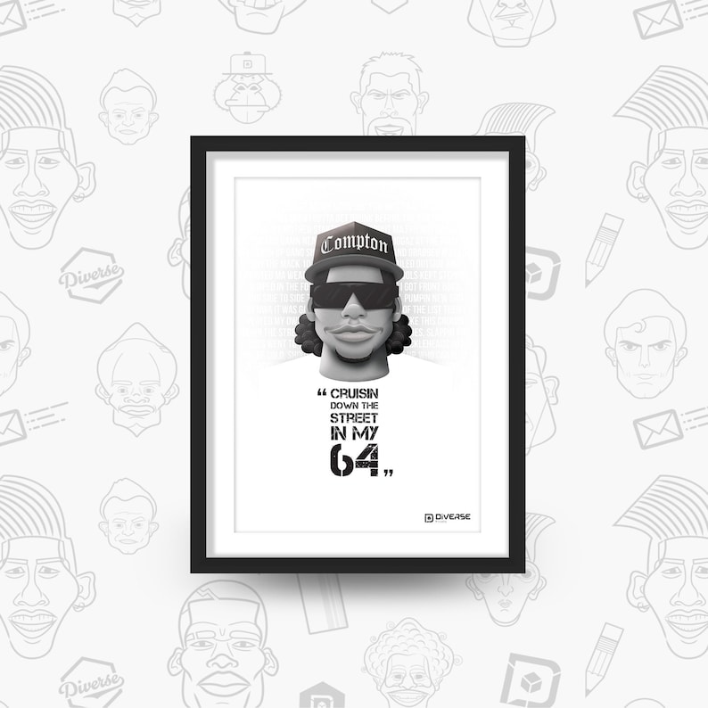Cruising Down The Street In My 64 Lyrics Eazy-e Cruising Down the Street in My 64 A4 Poster: Compton - Etsy UK