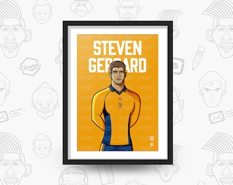 Steven Gerrard - Away Days series:   A4 poster of LFC legend Steven Gerrard.