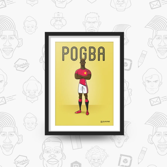 Paul Pogba Manchester United Poster Great Poster For The Etsy Canada