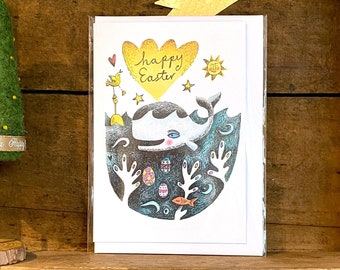 A6 Happy Easter Card with envelope