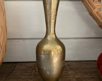 Vintage brass vase