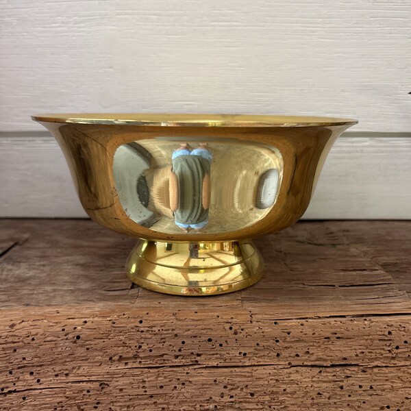 Footed Brass Bowl Etsy