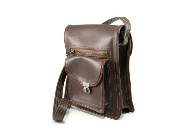 tablet bag mens shoulder bag vintage bag men brown mens crossbody bag Mens messenger bag soviet vintage small messenger bag