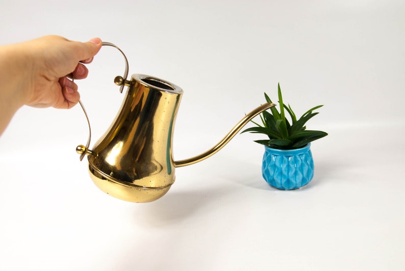 indoor use vintage Brass plated watering can